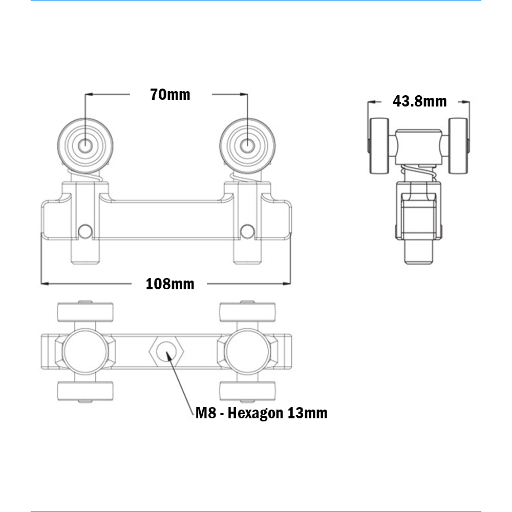 55-010-1 MODULAR SOLUTIONS DOOR PART<br>TROLLEY DOOR KIT